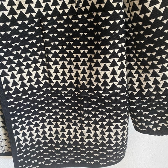$795 NINA MCLEMORE JACQUARD DIAMOND WOOL BLEND OFFICE SIREN DESIGNER CAR COAT6 - Picture 7 of 15